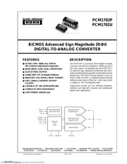 PCM1702U-KE6 datasheet pdf 1 page