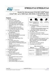 STM32L011D3P6 datasheet pdf 1 page