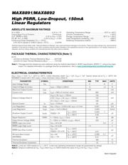 MAX8891EXK18+ datasheet pdf 2 page