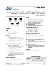 STM8S105K4U6 datasheet pdf 1 page