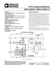 ADF4113BCP datasheet pdf 1 page