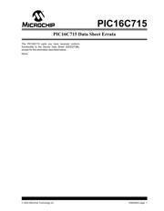 PIC16C715-20E/SS datasheet pdf 1 page