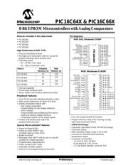 PIC16C642-04/SO datasheet pdf 1 page