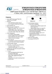 STM32F070C6T6TR datasheet pdf 1 page