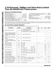 MAX3485CSA+ datasheet pdf 2 page
