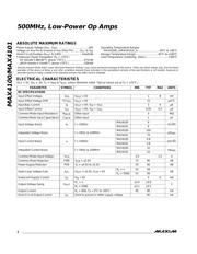 MAX4100EUA+ datasheet pdf 2 page