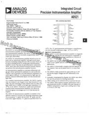 AD521KD datasheet pdf 1 page