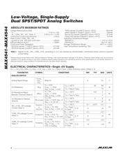 MAX4544CUA+ datasheet pdf 2 page