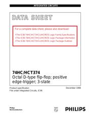 74HC374DB datasheet pdf 1 page