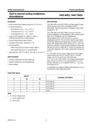 74HCT4052DB datasheet pdf 2 page