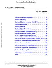 MC68HC705C8ACFN datasheet pdf 5 page