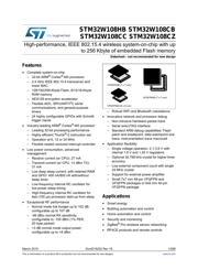 STM32W108HBU64 datasheet pdf 1 page