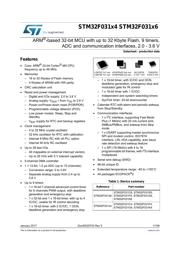 STM32F031G4U7 datasheet pdf 1 page