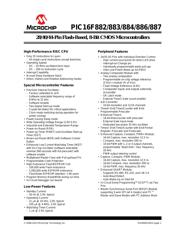 PIC16F882-E/SP datasheet pdf 1 page