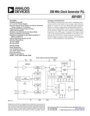 ADF4001BCP datasheet pdf 1 page