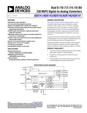 AD9743BCPZ datasheet pdf 1 page