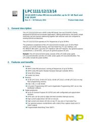 LPC1114FBD48/301 datasheet pdf 1 page