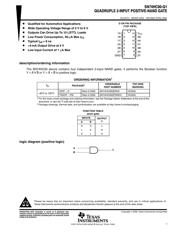 SN74HC00QDRG4Q1 datasheet pdf 1 page