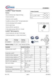SPA06N80C3 datasheet pdf 1 page