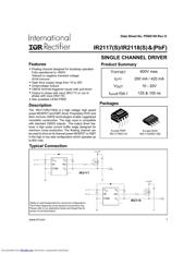 IR2117STR datasheet pdf 1 page