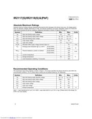 IR2117STR datasheet pdf 2 page