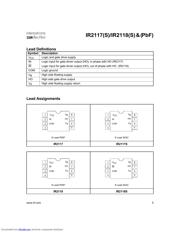 IR2117STR datasheet pdf 5 page