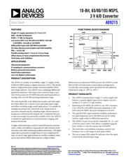 AD9215BCPZ-80 datasheet pdf 1 page