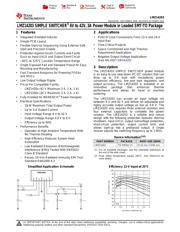 LMZ14203EVAL datasheet pdf 1 page