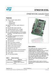 STM3210E-EVAL datasheet pdf 1 page