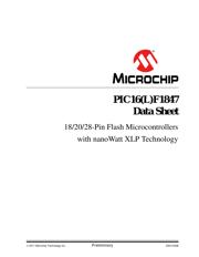 PIC16F1847-I/SO datasheet pdf 1 page