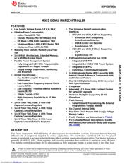 MSP430F6638IZQW datasheet pdf 1 page
