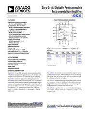 AD8231ACPZ-R7 datasheet pdf 1 page