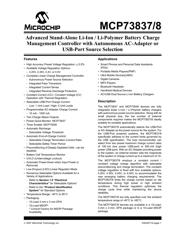 MCP73837FCIUN datasheet pdf 1 page