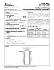 CD74HC4067MG4 datasheet pdf 1 page