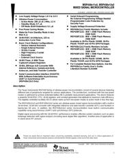 MSP430F1232IPWR datasheet pdf 1 page