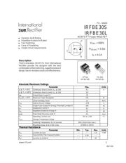 IRFBE30S datasheet pdf 1 page