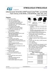 STM32L052T8Y7TR datasheet pdf 1 page
