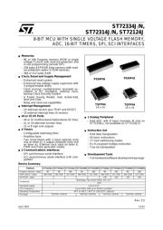 ST72C334N4B6 datasheet pdf 1 page