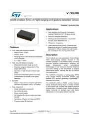 VL53L0CXV0DH/1 datasheet pdf 1 page