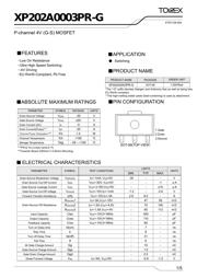 XP162A12A6PR-G datasheet pdf 1 page