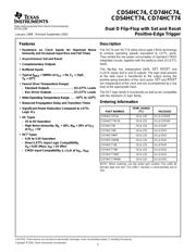 CD74HC74M96E4 datasheet pdf 1 page