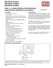 IS61WV51216BLL-10TLI datasheet pdf 1 page