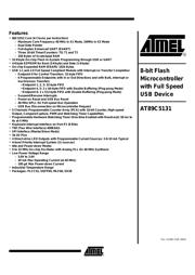 AT89C5131-S3SIL datasheet pdf 1 page
