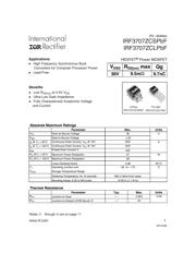 IRF3707ZCSTRRP datasheet pdf 1 page