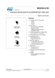 M24C64-DRDW3TP/K datasheet pdf 1 page