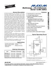 MAX1271BCAI+ datasheet pdf 1 page