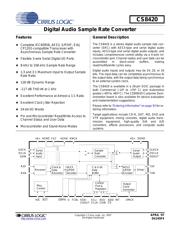 CS8420 datasheet pdf 1 page