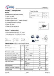 SPP08N80C3 datasheet pdf 1 page