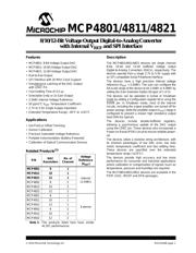 MCP4811-E/SN datasheet pdf 1 page
