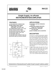 INA122U/2K5E4 datasheet pdf 1 page
